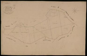 1 vue Viévy-le-Rayé : plans du cadastre napoléonien. Section A1 dite de la jouannière