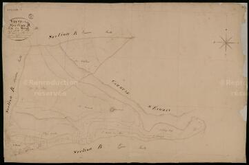 1 vue Viévy-le-Rayé : plans du cadastre napoléonien. Section B4 dite du bourg