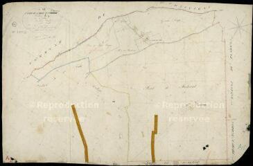 1 vue Ville-aux-Clercs (La) : plans du cadastre napoléonien. Section A1 dite du bourg