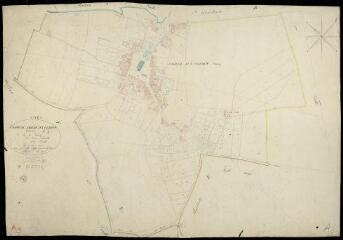 1 vue Ville-aux-Clercs (La) : plans du cadastre napoléonien. Section A3 dite du bourg