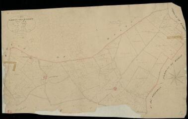 1 vue Ville-aux-Clercs (La) : plans du cadastre napoléonien. Section F2 dite des métairies