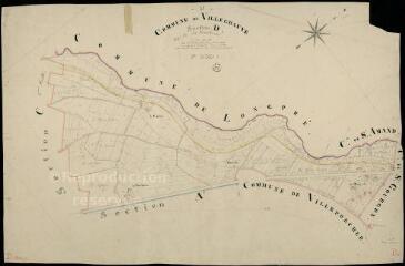 1 vue Villechauve : plans du cadastre napoléonien. Section D dite de la foucherie