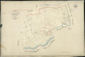 1 vue Villefranche : plans du cadastre napoléonien. Section C1 dite du Boise breton
