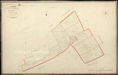 1 vue Villefrancoeur : plans du cadastre napoléonien. Section A1 dite de budan
