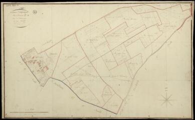 1 vue Villefrancoeur : plans du cadastre napoléonien. Section B dite de villebouzon