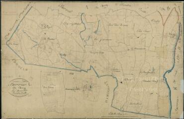 1 vue Villeherviers : plans du cadastre napoléonien. Section A1 dite du Bourg