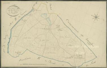 1 vue Villeherviers : plans du cadastre napoléonien. Section D dite de la Souchonnerie