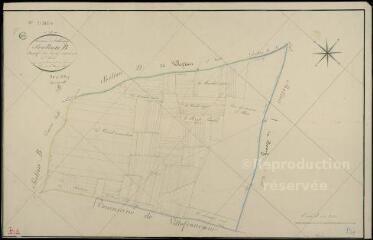 1 vue Villemardy : plans du cadastre napoléonien. Section B1 dite de villamoy