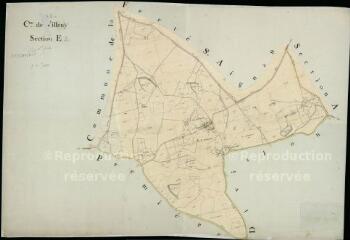 1 vue Villeny : plans du cadastre napoléonien. Plan parcellaire de la section E2