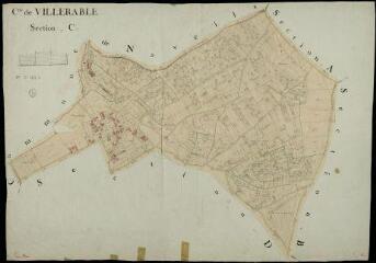 1 vue Villerable : plans du cadastre napoléonien. Section C