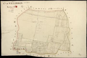 1 vue Villerbon : plans du cadastre napoléonien. Section E1