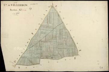 1 vue Villerbon : plans du cadastre napoléonien. Section G1