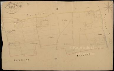1 vue Villermain : plans du cadastre napoléonien. Section B5 dite du bourg