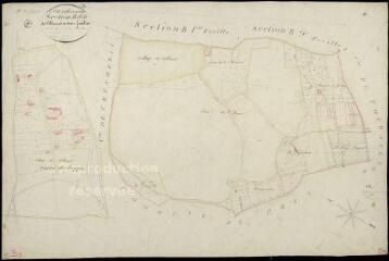1 vue Villeromain : plans du cadastre napoléonien. Section B3 dite de villemot