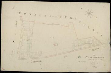 1 vue Villeromain : plans du cadastre napoléonien. Section C1 dite du bourg