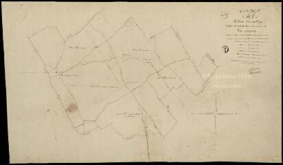 1 vue Villexanton : plans du cadastre napoléonien. Tableau d'assemblage