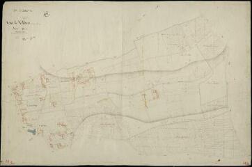 1 vue Villiers-sur-Loir : plans du cadastre napoléonien. Section H1