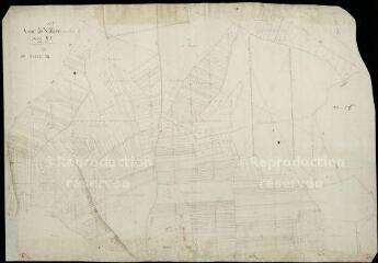1 vue Villiers-sur-Loir : plans du cadastre napoléonien. Section P2