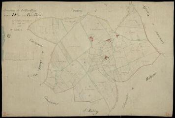 1 vue Villiersfaux : plans du cadastre napoléonien. Section D dite de la ratellerie