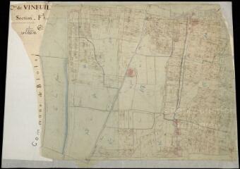 1 vue Vineuil : plans du cadastre napoléonien. Section F2