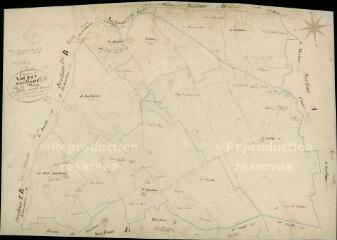 1 vue Vouzon : plans du cadastre napoléonien. Section C1 dite du bourg