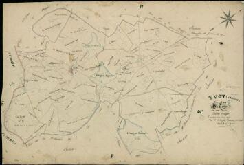 1 vue Yvoy-le-Marron : plans du cadastre napoléonien. Section G dite du Tertre