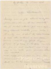 3 vues  - Lettre de F. Menestrier, soldat ayant servi sous les ordres d\'Albert Després, datée du 20 février 1918 (ouvre la visionneuse)