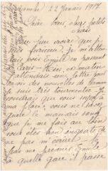3 vues  - Lettres de sa soeur Constance Maria Aubert épouse Lecas datées du 2 janvier 1917 (ouvre la visionneuse)