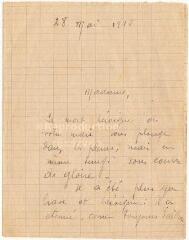 2 vues  - Lettre de l\'abbé Marcel Fontan, caporal aumonier de la 96e, datée du 28 mai 1918 (ouvre la visionneuse)