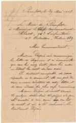 2 vues  - Copie de la lettre envoyée par le maire de Pierrefitte au commandant Clavet répondant pour Antoinette Després à la lettre annonçant le décès de son mari. (ouvre la visionneuse)