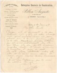 1 vue Lettre adressée à Emile Aubert, frère d'Antoinette Després, par Auguste Pillon beau-frère d'Antoinette.