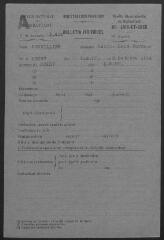 682 vues  - Anciens de combattants de la guerre 1914-1918 : fiches individuelles de demande de carte d\'ancien combattant. Ordre alphabétique du patronyme, de CORNILLER à CYR. (ouvre la visionneuse)