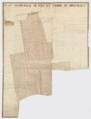 1 vue [Villeromain] : carte du censif et terrage du Brouillet, levé par le P. Paynel, prieur de Saint-Georges-des-Bois, 1778.