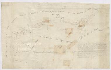 1 vue Faye : extrait du plan géométrique des grandes dixmes de la paroisse de Faÿe en Vendômois appartenant à M. le marquis de Prunelé, 1766.