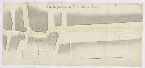 1 vue [Blois : plan de Blois-Bourgneuf, XVIIIe],