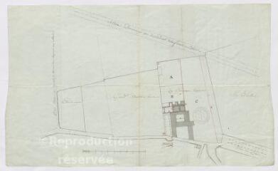 1 vue [Blois : plan de situation de l'église des Capucins, nivôse an VI].