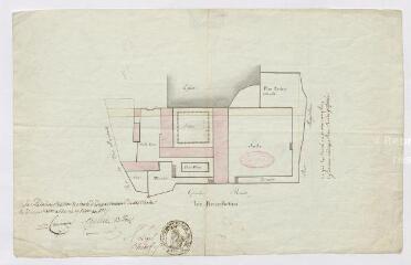 1 vue  - [Blois : plan des bâtiments et église des Bénédictins, nivôse an VI]. (ouvre la visionneuse)