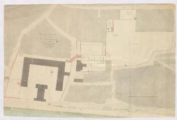 1 vue [Blois] : plan général de l'Hôpital des pauvres et de ses dépendances [Hôpital général], par Pinault, 1840.