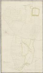 1 vue [Sainte-Gemme] : plan de la métairie de Crevesec, par Bonneau notaire arpenteur, 1779.