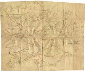 1 vue Orchaise : plan de la terre et de la seigneurie, 1713.
