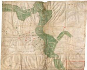 1 vue [Conan] : plan de treize démonstrations du terrage de Villeberfol en 1652, appartenant à M. l'abbé de Marmoutier.