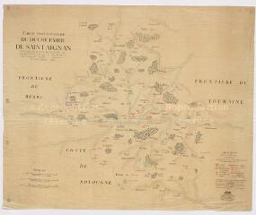1 vue [Saint-Aignan] : carte du duché-pairie de Saint-Aignan, par Lommars, 1690. Provenance : E 241.