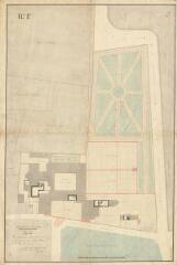 1 vue Blois : projet de transfèrement du collège dans l'ancien couvent des Saintes-Maries (cinq feuilles-plans), en 1825.