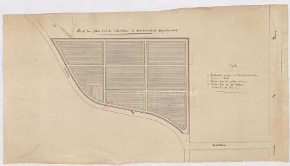 1 vue [Blois] : projet d'un jardin à l'école départementale de viticulture et arboriculture, XIXe.
