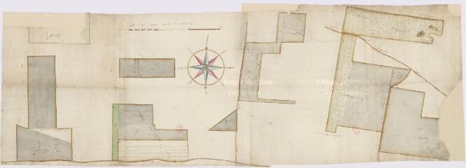 1 vue [Rocé : plan du bois de la Morandaye, XVIIIe].