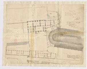 1 vue  - Blois : plan des bâtiments de l\'Evêché, par A. Pinault, 1833-1834. (ouvre la visionneuse)