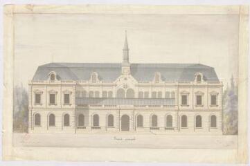 1 vue Blois : projet d'Ecole Normale de filles, par O. Robin, 1872.