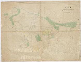 1 vue [Saint-Martin-des-Bois] : plans de la propriété de Ranay, avant les changements opérés par M. de Belleyme, s.d.