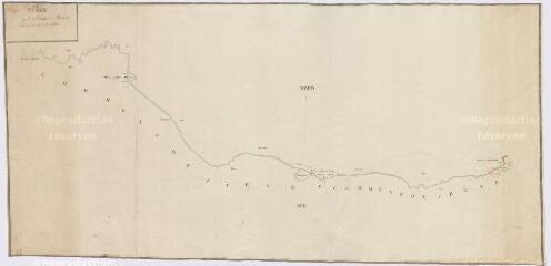 1 vue [Feings, Fresnes] : plan de la rivière de Bièvre, s.d.