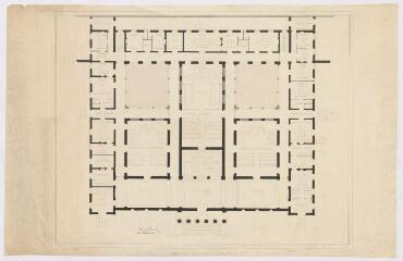 1 vue  - Blois : plan du Palais de Justice : [projet n°8 qui a obtenu le prix du concours, par Edouard Macé], février 1838. (ouvre la visionneuse)